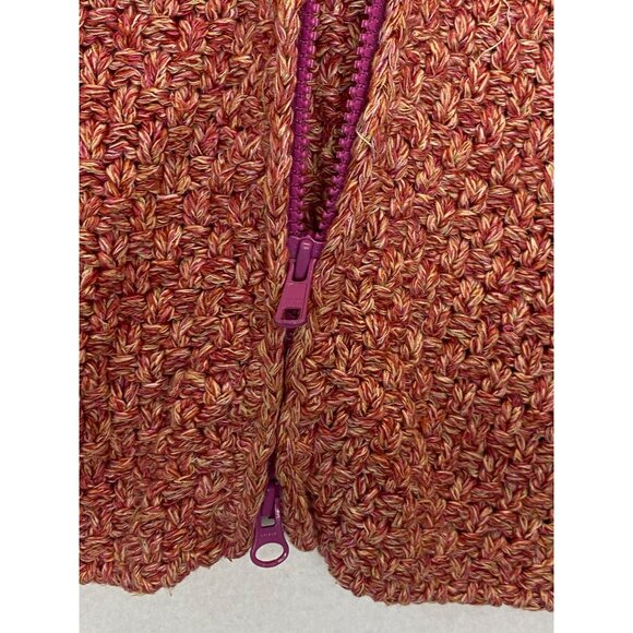 Sigrid Olsen Sweater size Medium Pink Double Zipper Soft Cardigan Womens - Picture 5 of 6